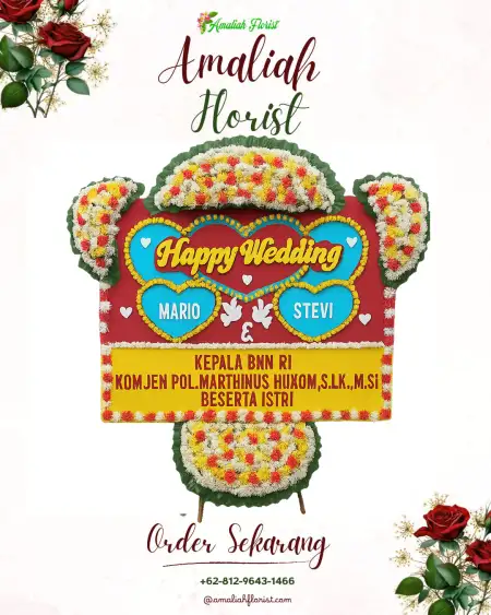 Papan Bunga Pernikahan Undar Andir
